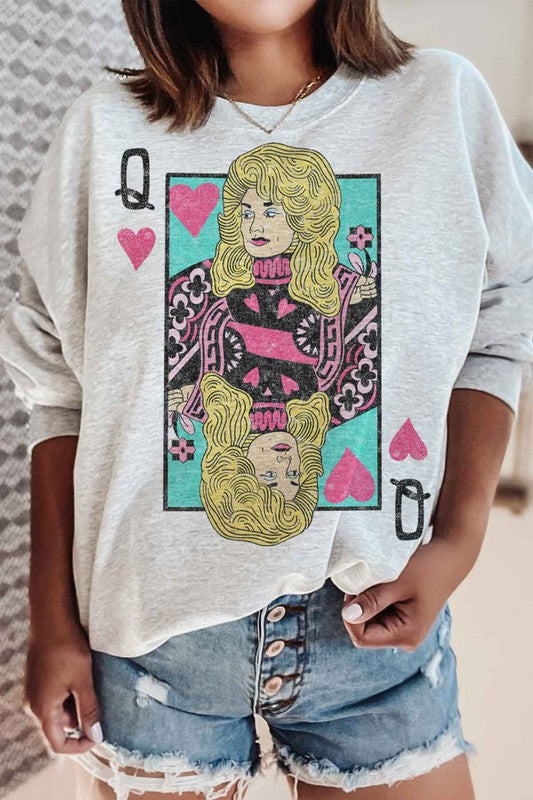 Dolly Queen of Hearts Sweatshirt | Plus Size